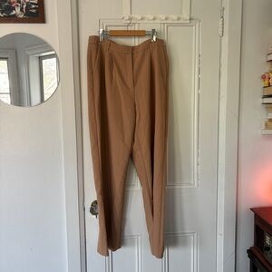 Abercrombie Beige Pleated Wide Leg Trousers